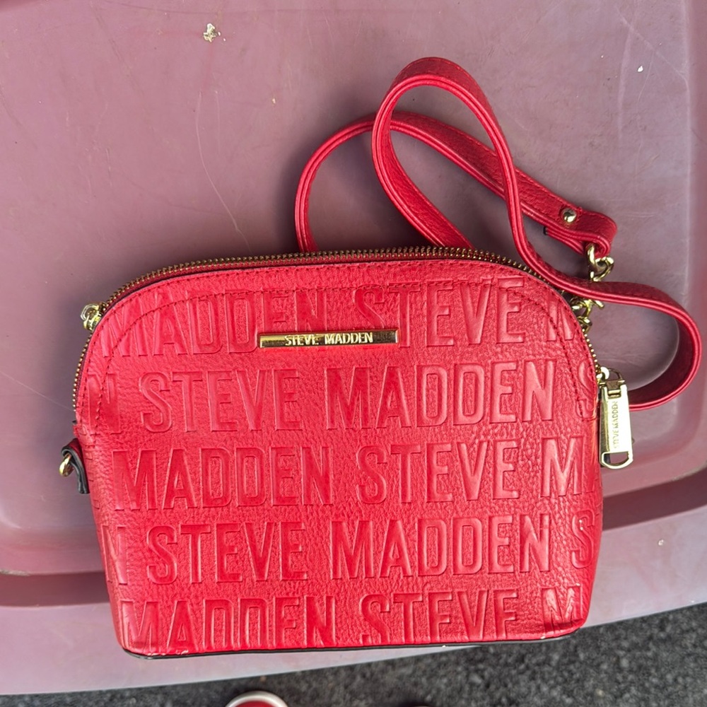 Steve Madden Embossed Red Crossbody Bag